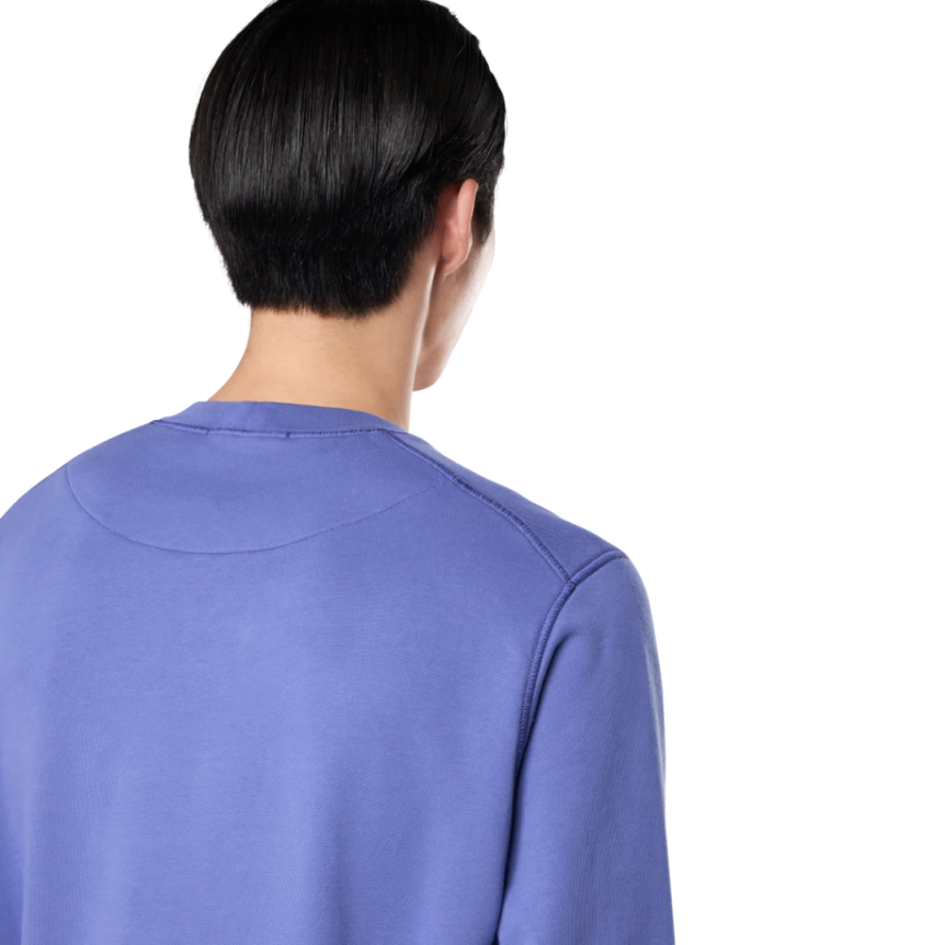 Sweat-shirt ras-du-cou STONE ISLAND molleton coton bio violet lavande