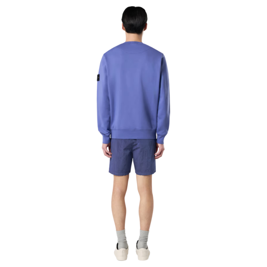 Sweat-shirt ras-du-cou STONE ISLAND molleton coton bio violet lavande