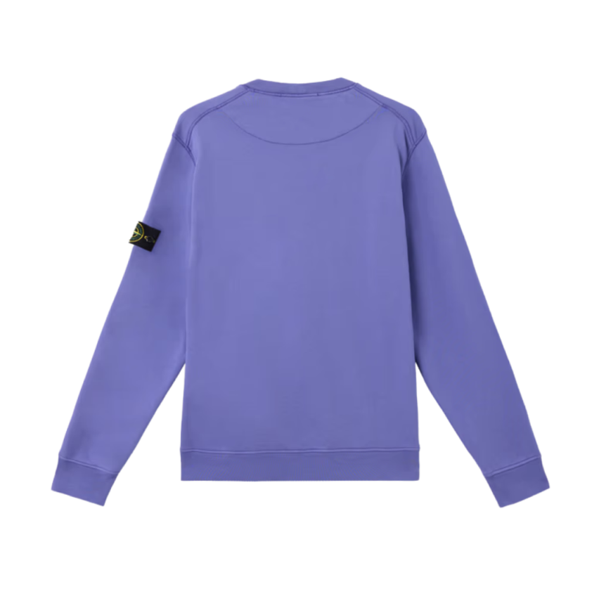 Sweat-shirt ras-du-cou STONE ISLAND molleton coton bio violet lavande