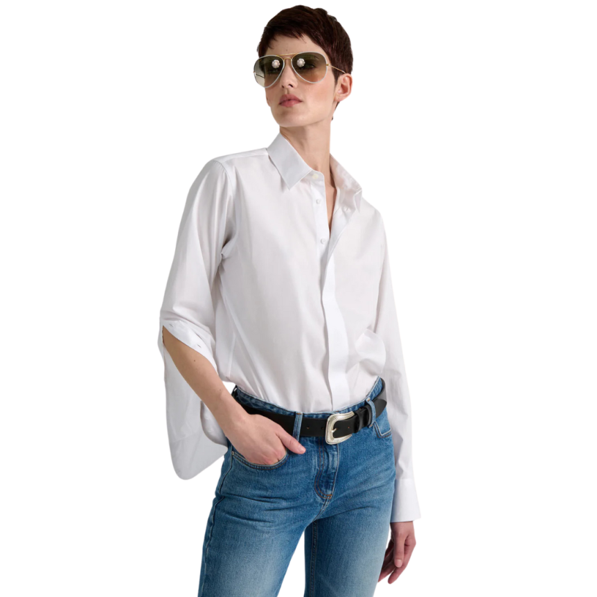 Chemise BARBARA BUI manche longue popeline coton blanc