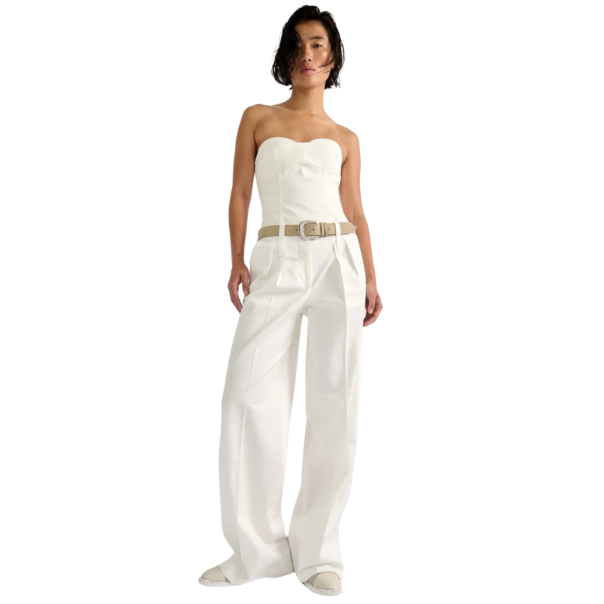 Top bustier BARBARA BUI cintré coton blanc