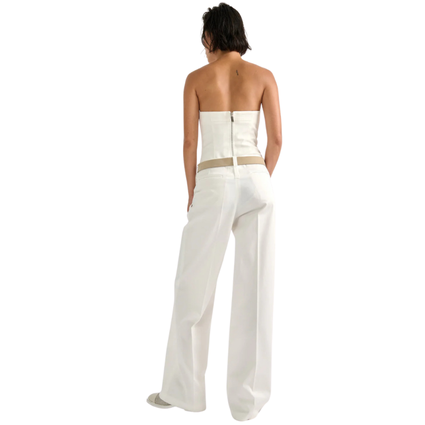 Top bustier BARBARA BUI cintré coton blanc