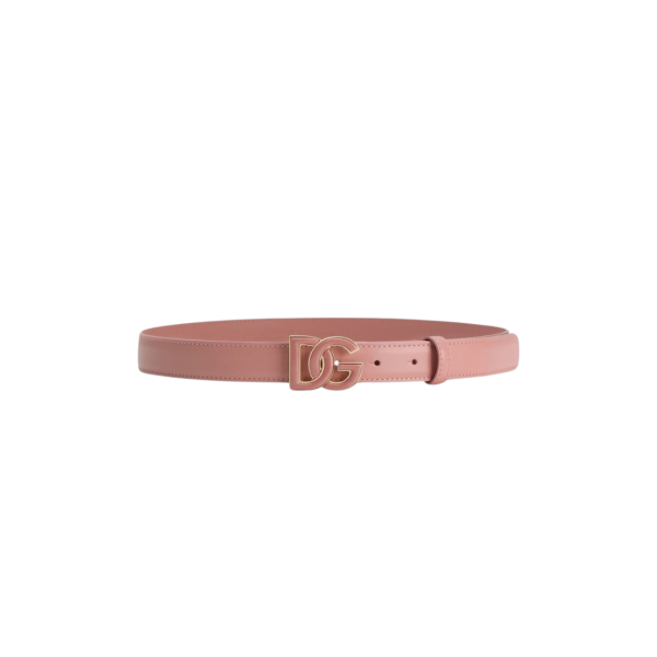 Ceinture DOLCE & GABBANA cuir rose logo DG rose