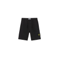 Short cargo coton noir poches cordon taille élastique