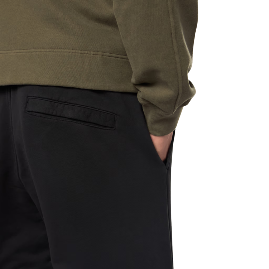 Short cargo STONE ISLAND coton noir poches cordon taille élastique