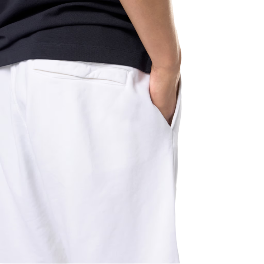 Short cargo STONE ISLAND coton blanc poches cordon taille élastique