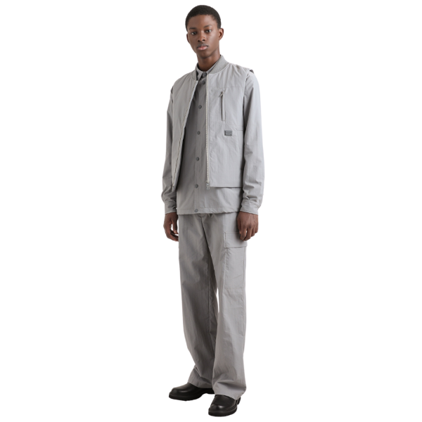 Pantalon cargo DOLCE & GABBANA tissu technique nylon gris plaque