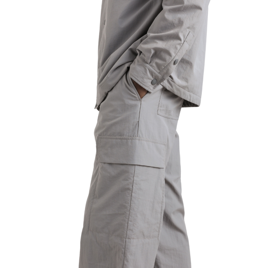 Pantalon cargo DOLCE & GABBANA tissu technique nylon gris plaque