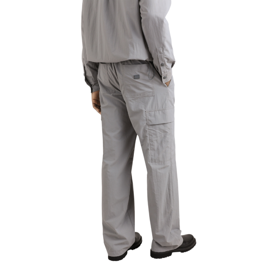 Pantalon cargo DOLCE & GABBANA tissu technique nylon gris plaque