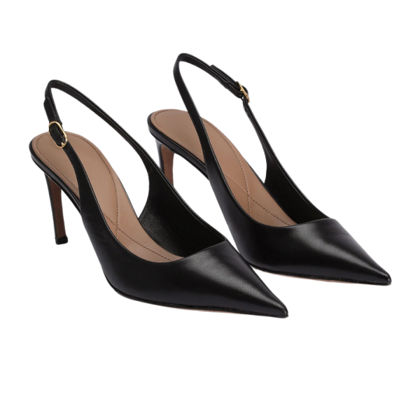 Escarpins à bride DOLCE & GABBANA arrière cuir chèvre poli noir