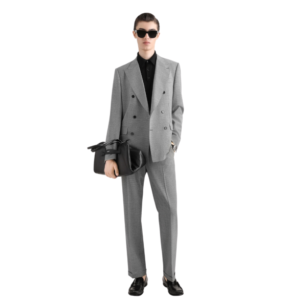 Veste de costume DOLCE & GABBANA double boutonnage laine vierge pied-de-poule