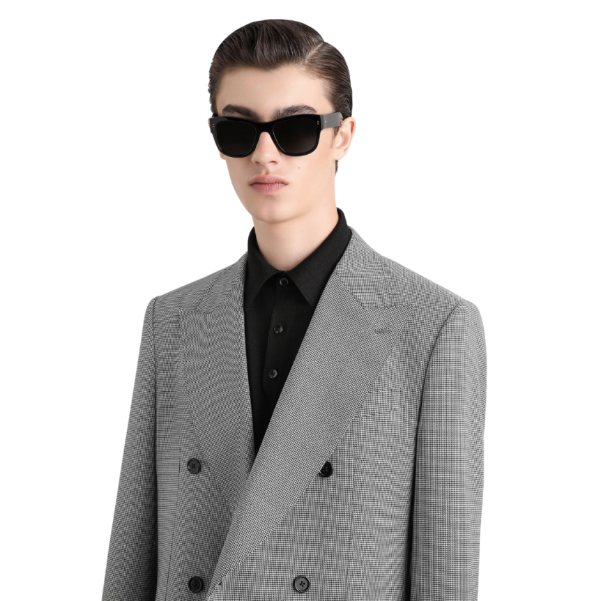 Veste de costume DOLCE & GABBANA double boutonnage laine vierge pied-de-poule