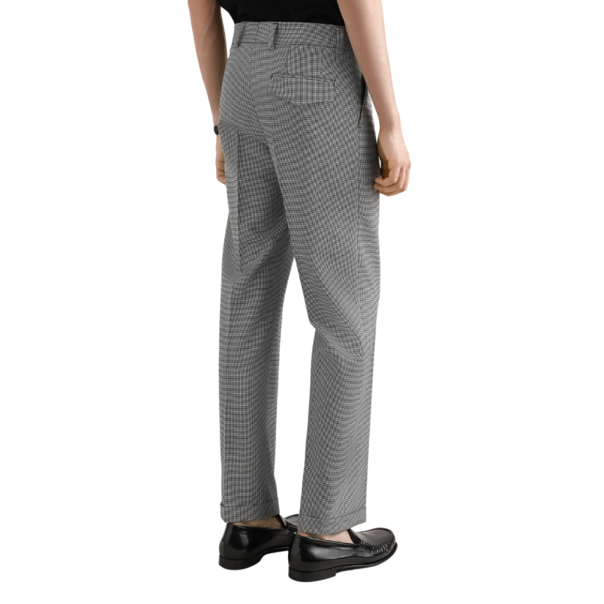 Pantalon de costume DOLCE & GABBANA revers laine vierge pied-de-poule