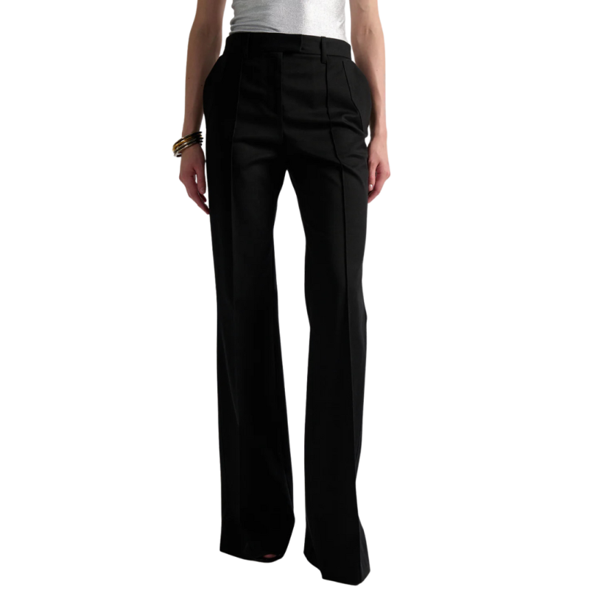 Pantalon BARBARA BUI Bootleg toile coton noir