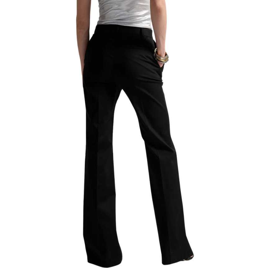 Pantalon BARBARA BUI Bootleg toile coton noir