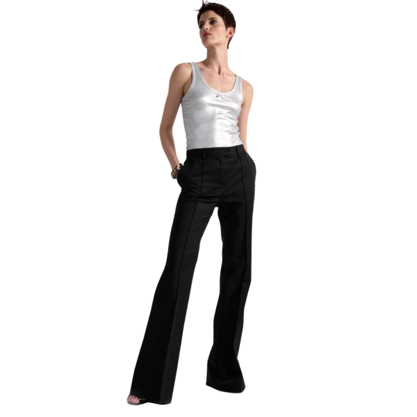 Pantalon BARBARA BUI Bootleg toile coton noir