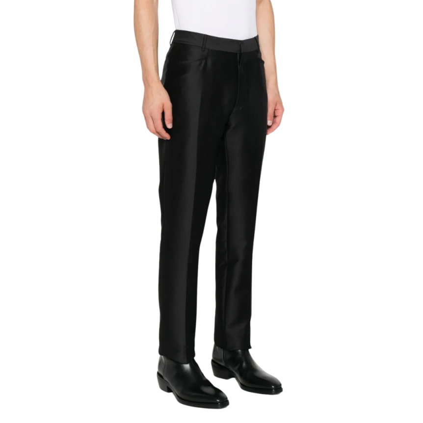 Pantalon TOM FORD Dyllan mélange laine mohair soie noir