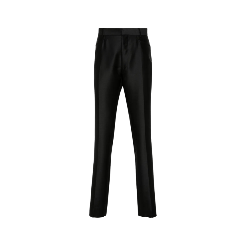 Pantalon TOM FORD Dyllan mélange laine mohair soie noir