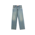 Pantalon Jean large denim bleu clair 5 poches