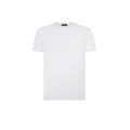 T-shirt manche courte col rond coton lyocell blanc