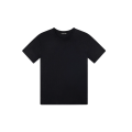 T-shirt manche courte col rond coton lyocell noir