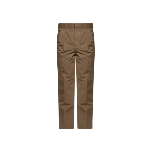 Pantalon TOM FORD 2 poches coton soie tabac revers bas