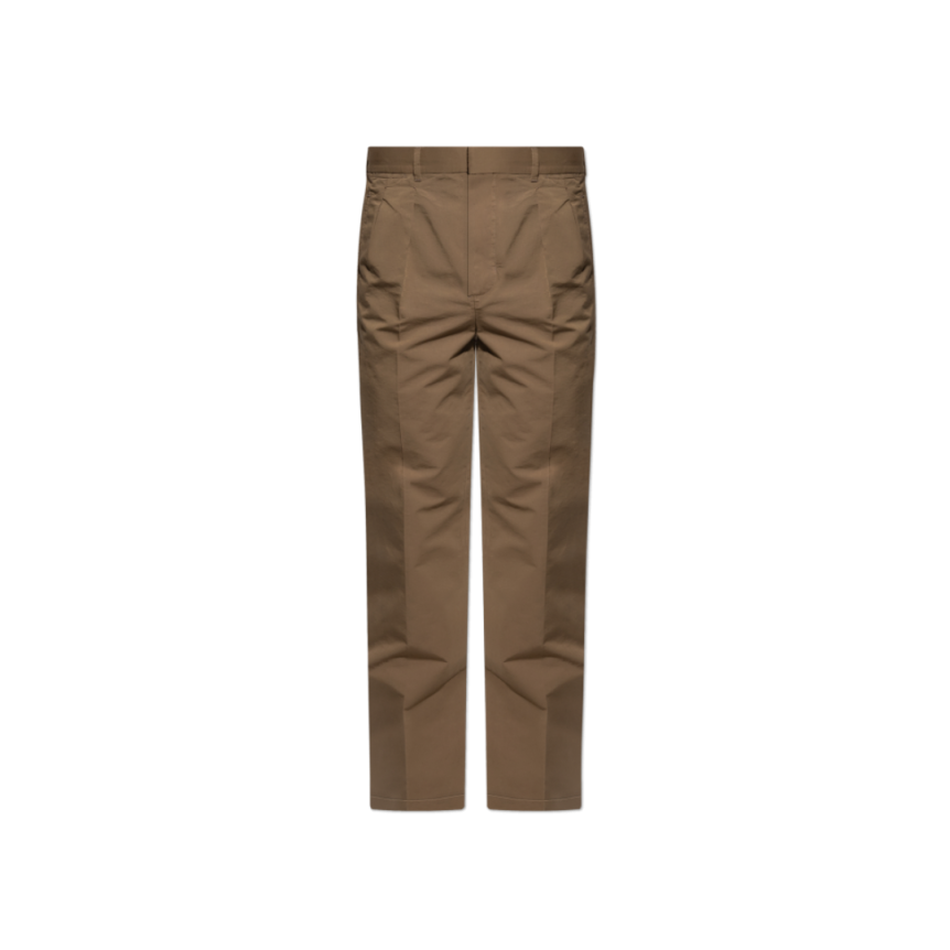 Pantalon TOM FORD 2 poches coton soie tabac revers bas