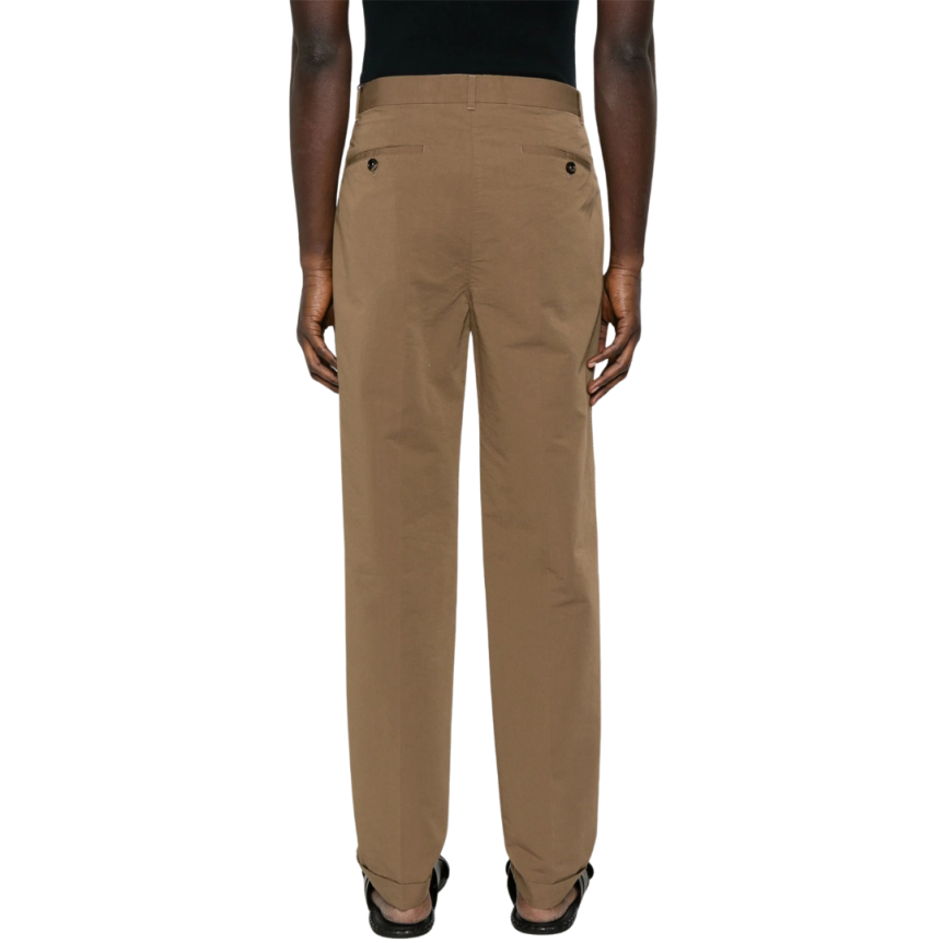 Pantalon TOM FORD 2 poches coton soie tabac revers bas