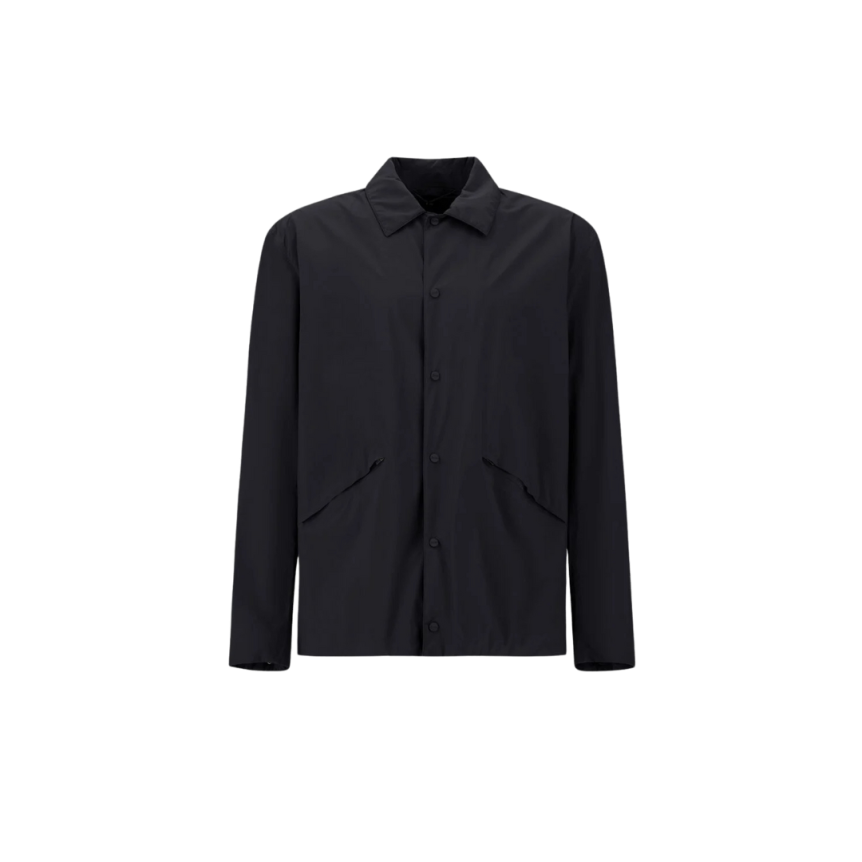Surchemise à pressions HERNO 2 couches Gore-Tex nylon stretch noir Collection Laminar