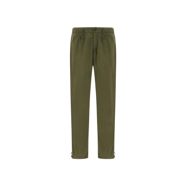 Pantalon HERNO maille tramée nylon kaki mat extensible taille élastique