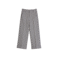 Pantalon à revers laine jacquard V logo bleu marine