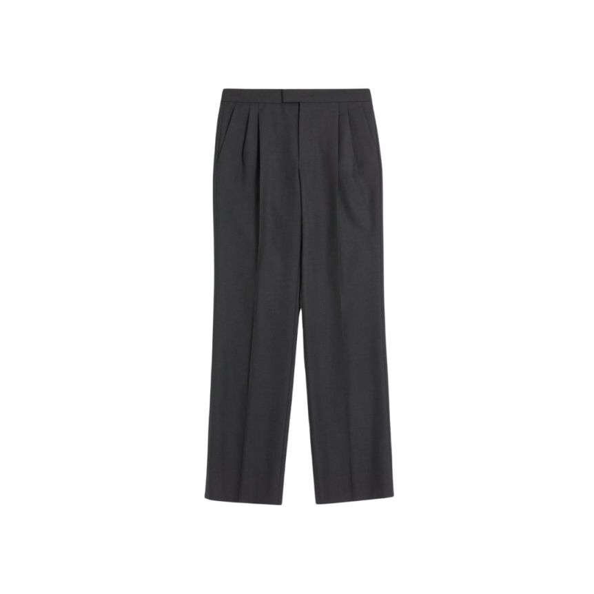 Pantalon VALENTINO 2 poches gabardine laine gris foncé