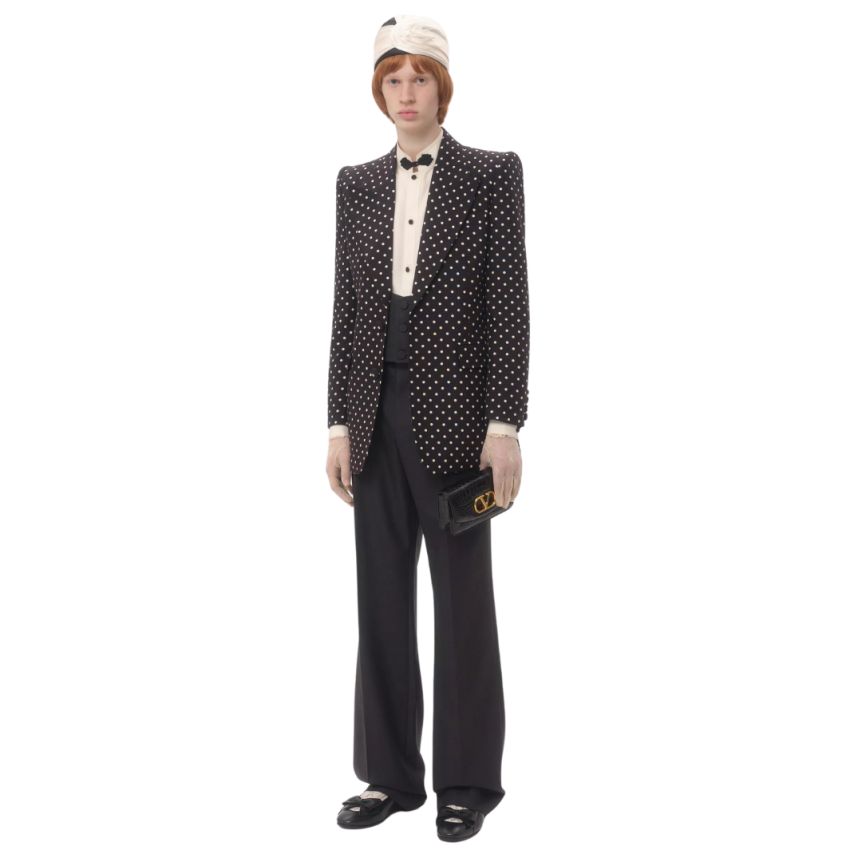 Pantalon VALENTINO 2 poches gabardine laine gris foncé