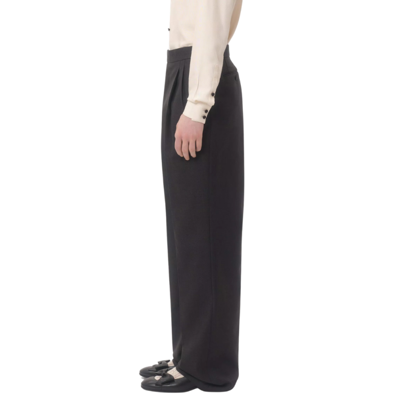 Pantalon VALENTINO 2 poches gabardine laine gris foncé