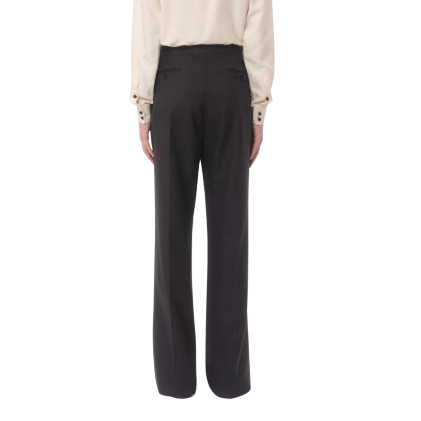 Pantalon VALENTINO 2 poches gabardine laine gris foncé
