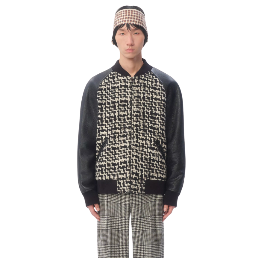 TEDDY TWEED NOIR+MCHES CUIR