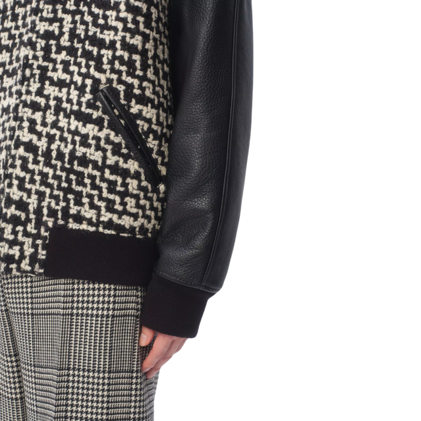 TEDDY TWEED NOIR+MCHES CUIR