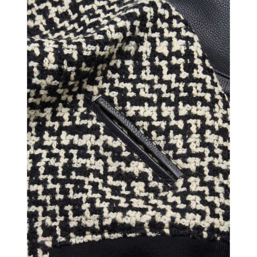 TEDDY TWEED NOIR+MCHES CUIR