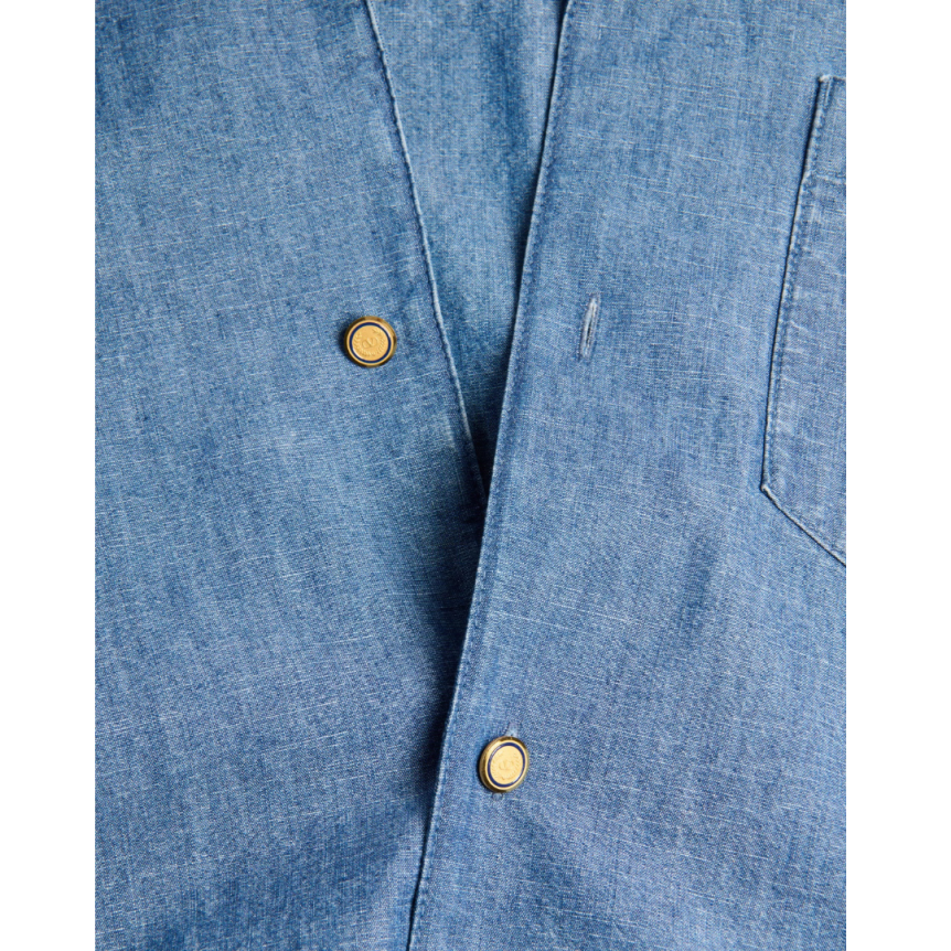 Chemise bowling LOEWE denim coton bleu boutons dorés