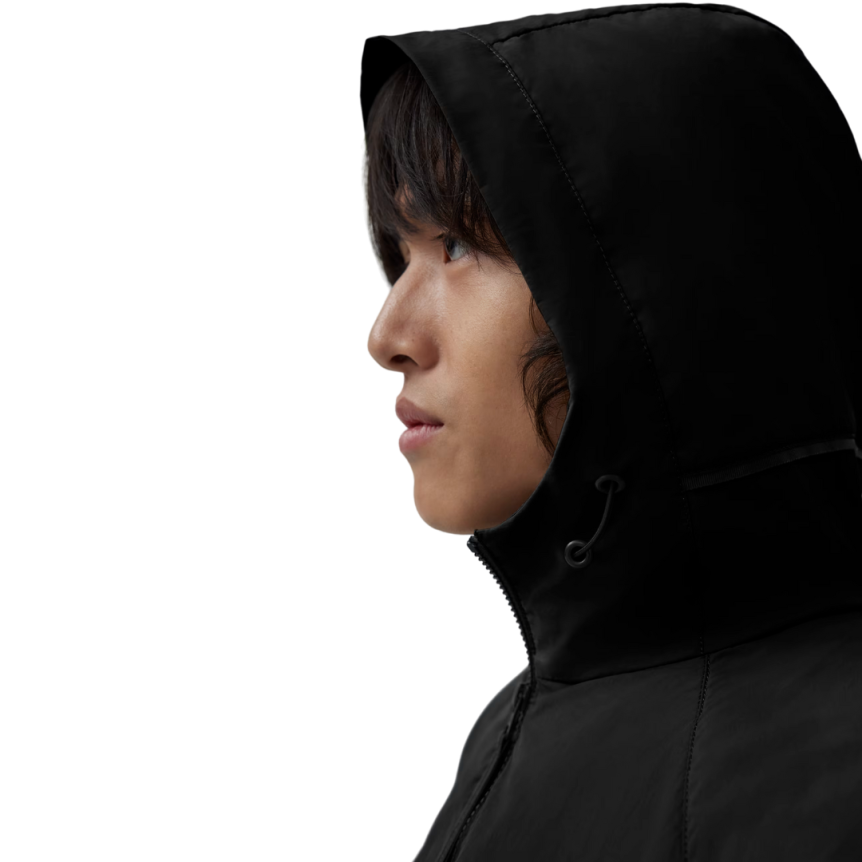 CANADA GOOSE Sweat à capuche coupe vent zippé Faber nylon noir logo noir