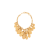 Collier Petal pétales martelé laiton doré effet vintage