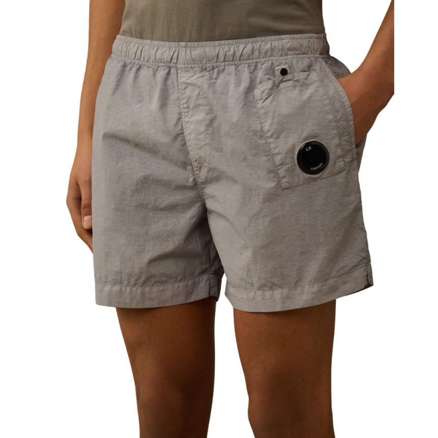 Short de bain CP COMPANY Flatt nylon gris delavé