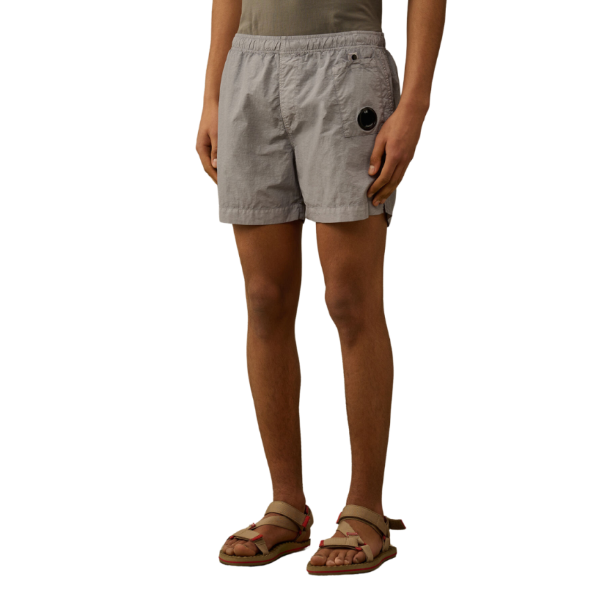 Short de bain CP COMPANY Flatt nylon gris delavé