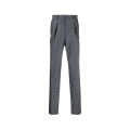 Pantalon droit pinces bleu FF Fendi Shadow jacquard