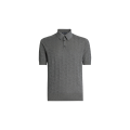 Polo manche courte soie gris broderie logo DG all over