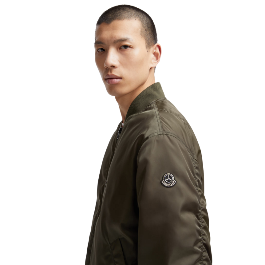 Blouson bomber réversible Neper Moncler x Mercedes-Benz by NIGO nylon kaki orange