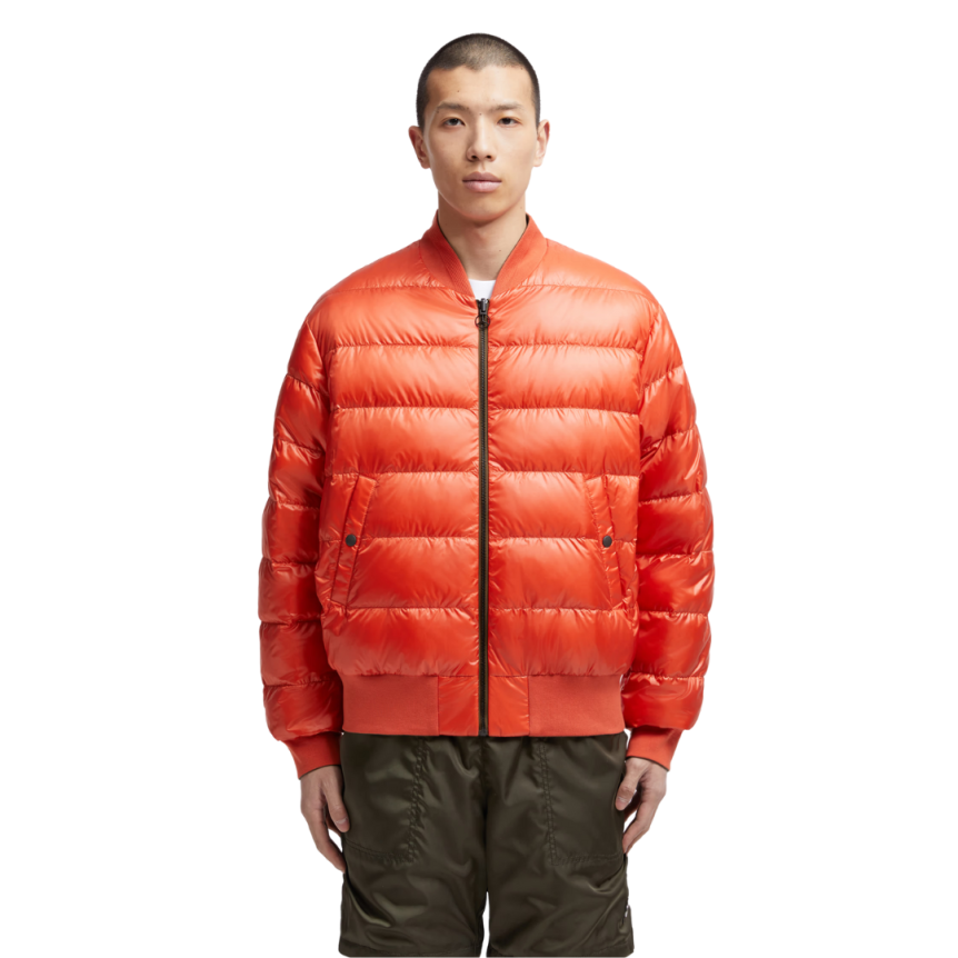 Blouson bomber réversible Neper Moncler x Mercedes-Benz by NIGO nylon kaki orange