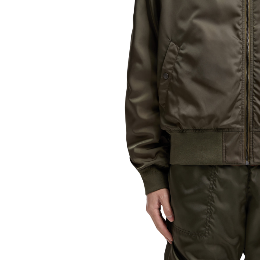 Blouson bomber réversible Neper Moncler x Mercedes-Benz by NIGO nylon kaki orange