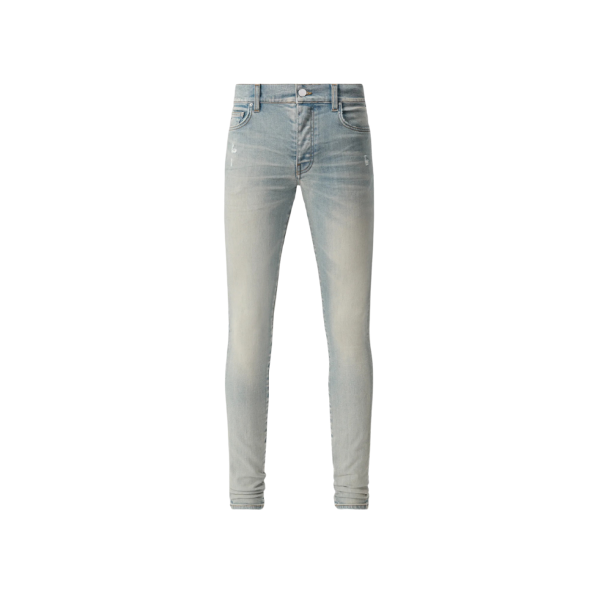Jean AMIRI Stack skinny coton denim bleu clair délavé