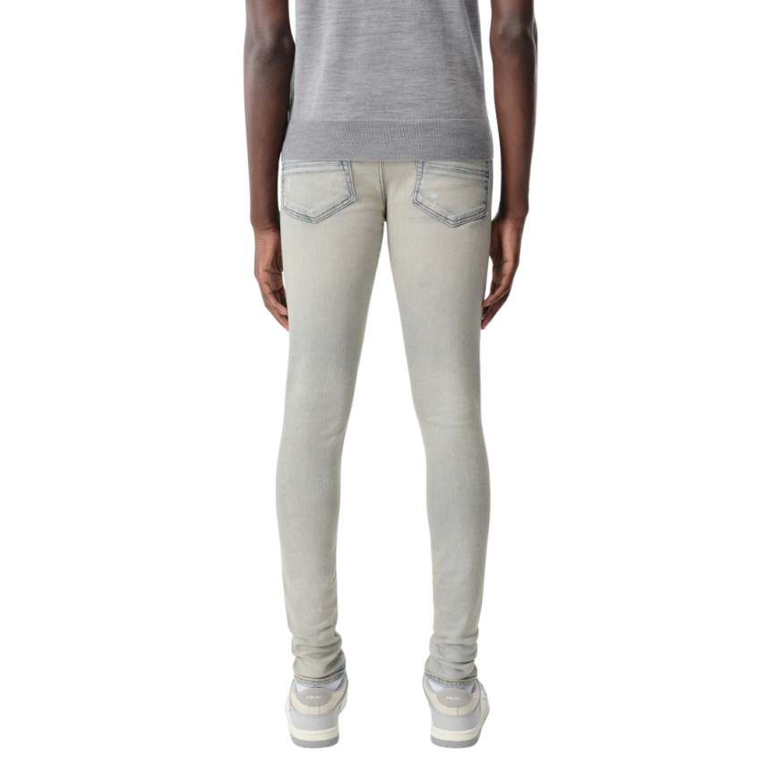 Jean AMIRI Stack skinny coton denim bleu clair délavé